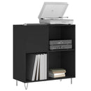 vinylskab 84,5x38x89 cm konstrueret træ sort