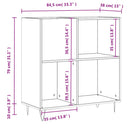 vinylskab 84,5x38x89 cm konstrueret træ sort