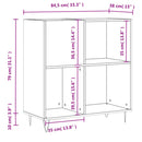 vinylskab 84,5x38x89 cm konstrueret træ betongrå