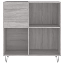 vinylskab 84,5x38x39 cm konstrueret træ grå sonoma-eg
