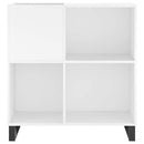 vinylskab 84,5x38x89 cm konstrueret træ hvid