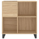 vinylskab 84,5x38x39 cm konstrueret træ sonoma-eg