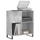 vinylskab 84,5x38x89 cm konstrueret træ betongrå