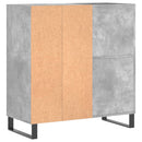 vinylskab 84,5x38x89 cm konstrueret træ betongrå