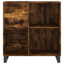 vinylskab 84,5x38x89 cm konstrueret træ røget egetræsfarve