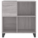 vinylskab 84,5x38x39 cm konstrueret træ grå sonoma-eg