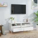 tv-bord 100x34,5x44,5 cm konstrueret træ hvid