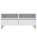 tv-bord 100x34,5x44,5 cm konstrueret træ hvid