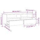 tv-bord 100x34,5x44,5 cm konstrueret træ hvid