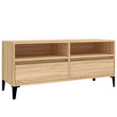 tv-bord 100x34,5x44,5 cm konstrueret træ sonoma-eg