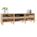 tv-bord 150x30x44,5 cm konstrueret træ sonoma-eg