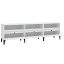 tv-bord 150x30x44,5 cm konstrueret træ hvid