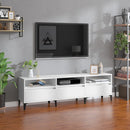 tv-bord 150x30x44,5 cm konstrueret træ hvid