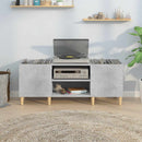 vinylskab 121x38x48 cm konstrueret træ betongrå