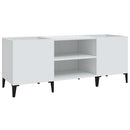vinylskab 121x38x48 cm konstrueret træ hvid