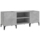 vinylskab 121x38x48 cm konstrueret træ betongrå