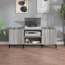 vinylskab 121x38x48 cm konstrueret træ grå sonoma-eg