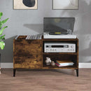 vinylskab 84,5x38x48 cm konstrueret træ røget egetræsfarve