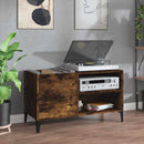 vinylskab 84,5x38x48 cm konstrueret træ røget egetræsfarve