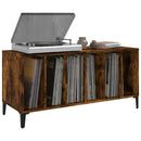 vinylskab 100x38x48 cm konstrueret træ røget egetræsfarve
