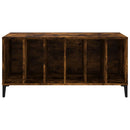 vinylskab 100x38x48 cm konstrueret træ røget egetræsfarve
