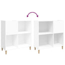vinylskab 84,5x38x89 cm konstrueret træ hvid