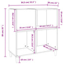 vinylskab 84,5x38x39 cm konstrueret træ sonoma-eg