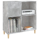 vinylskab 84,5x38x89 cm konstrueret træ betongrå