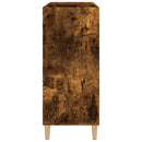 vinylskab 84,5x38x89 cm konstrueret træ røget egetræsfarve