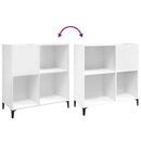vinylskab 84,5x38x89 cm konstrueret træ hvid