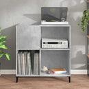 vinylskab 84,5x38x89 cm konstrueret træ betongrå