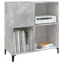 vinylskab 84,5x38x89 cm konstrueret træ betongrå