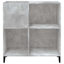 vinylskab 84,5x38x89 cm konstrueret træ betongrå
