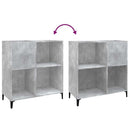 vinylskab 84,5x38x89 cm konstrueret træ betongrå
