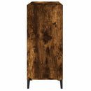 vinylskab 84,5x38x89 cm konstrueret træ røget egetræsfarve
