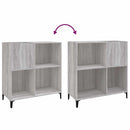 vinylskab 84,5x38x39 cm konstrueret træ grå sonoma-eg