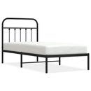 sengeramme med sengegavl 80x200 cm metal sort