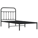 sengeramme med sengegavl 80x200 cm metal sort