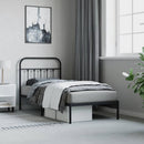 sengeramme med sengegavl 80x200 cm metal sort