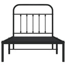 sengeramme med sengegavl 80x200 cm metal sort