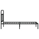 sengeramme med sengegavl 80x200 cm metal sort