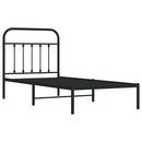 sengeramme med sengegavl 90x190 cm metal sort
