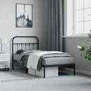 sengeramme med sengegavl 90x190 cm metal sort