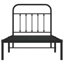 sengeramme med sengegavl 90x190 cm metal sort