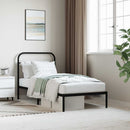 sengeramme med sengegavl 90x190 cm metal sort