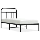 sengeramme med sengegavl 90x200 cm metal sort