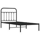 sengeramme med sengegavl 90x200 cm metal sort