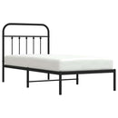 sengeramme med sengegavl 90x200 cm metal sort
