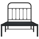 sengeramme med sengegavl 90x200 cm metal sort