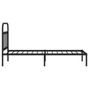 sengeramme med sengegavl 90x200 cm metal sort